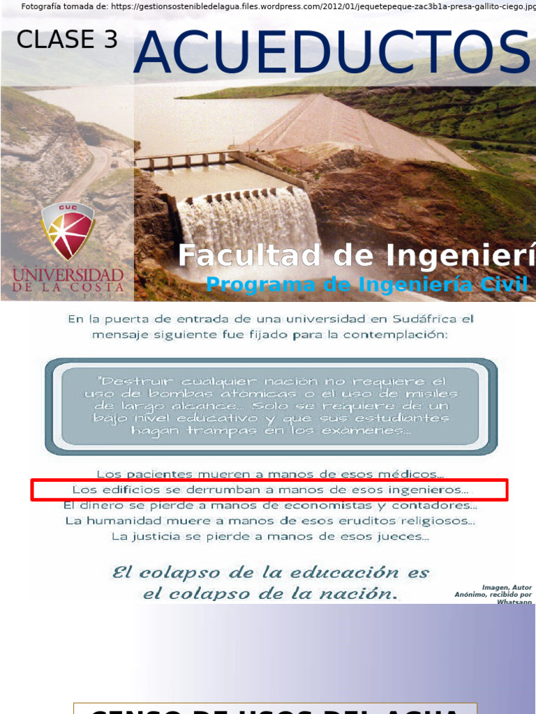 Análisis de Acueductos y Consumo de Agua | PDF | Descarga (hidrología ...