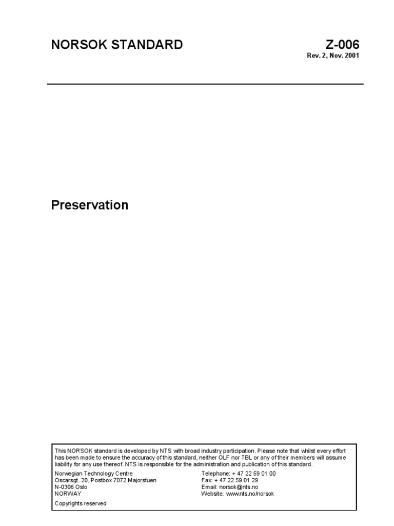 NORSOK Z-006 Standard Overview | PDF | Pipe (Fluid Conveyance) | Corrosion