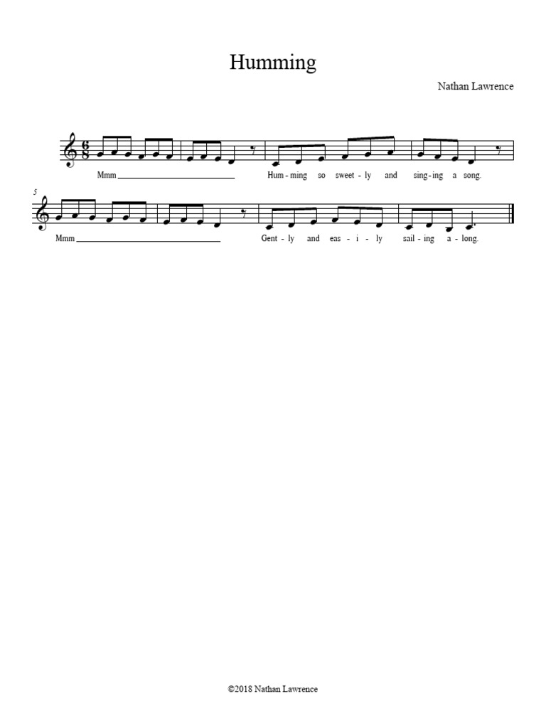 003 Exercise Humming Simplified Sheet Music | PDF