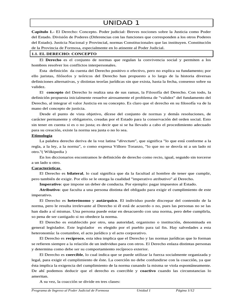 Unidad 1 | PDF | Judicaturas | Jurisdicción