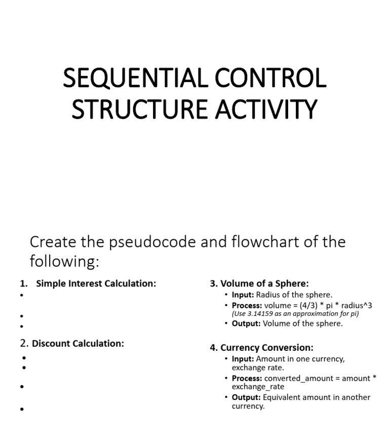 04-SEQUENTIAL CONTROL STRUCTURE ACTIVITY | PDF