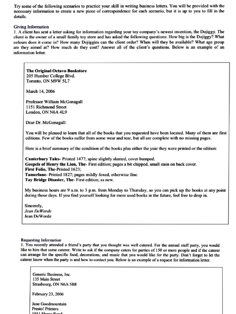 Business Letter Layouts | PDF