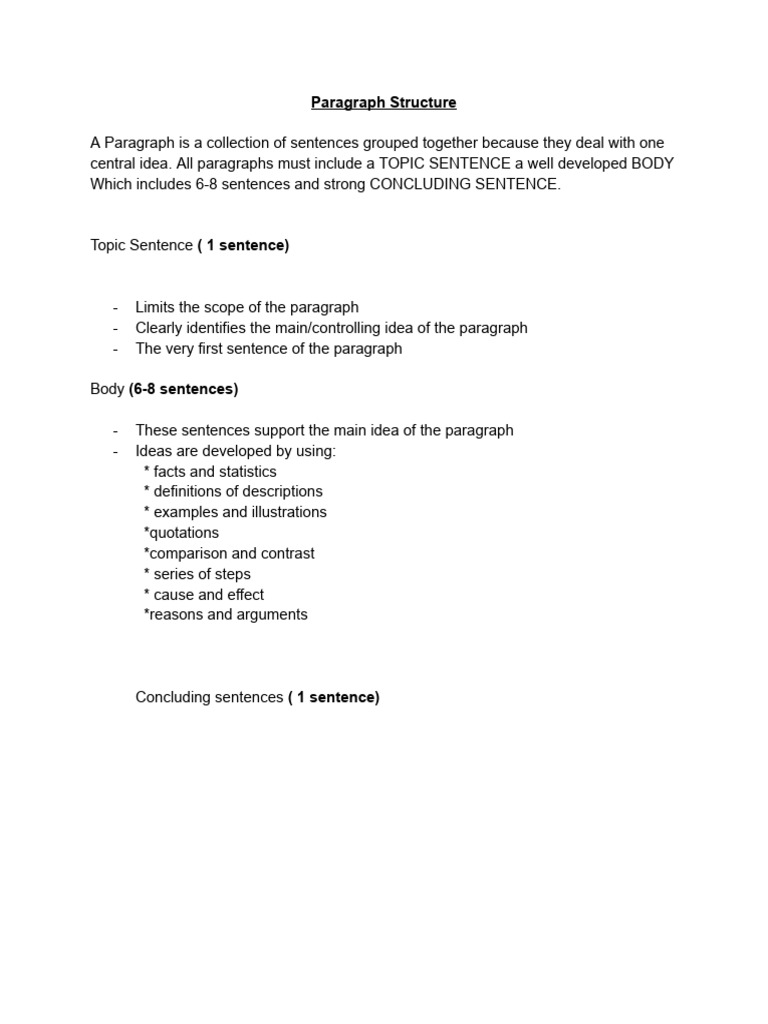 Paragraph Writing Assignment | PDF