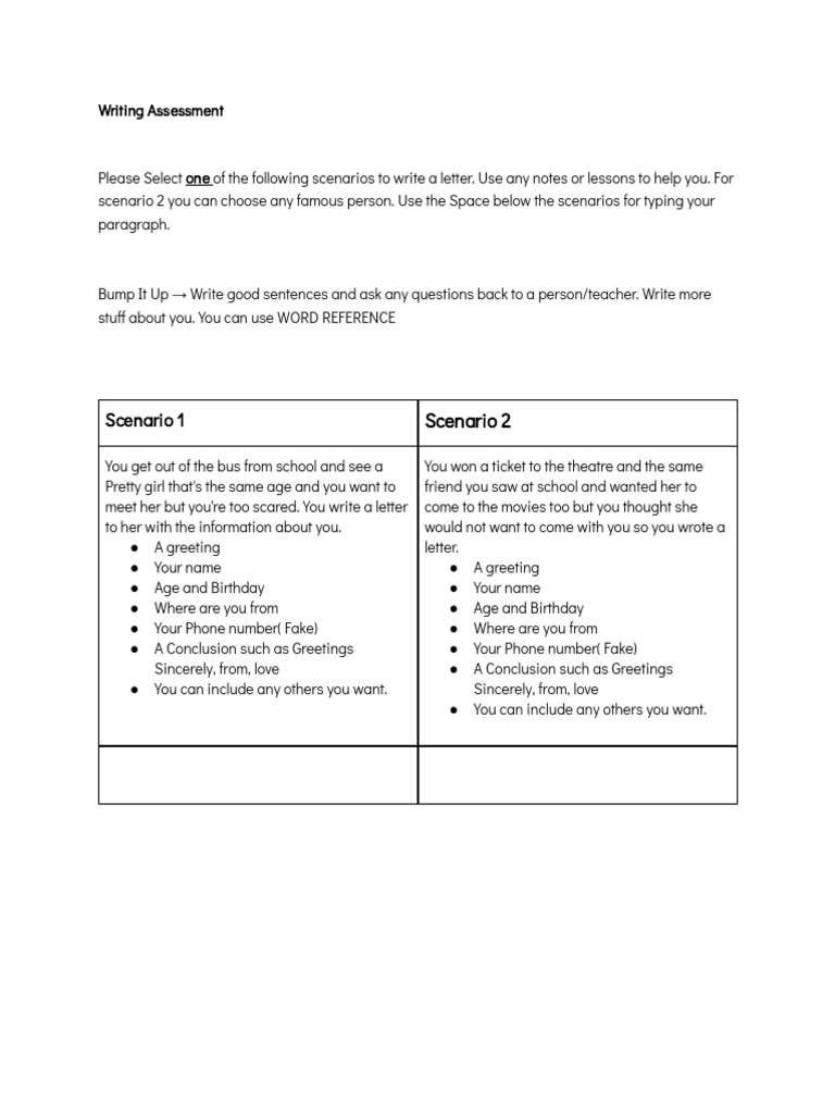 Writing Assesment PDF