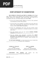 Download Affidavit of Cohabitation-colaljo by Inan Dean Duane Tugas SN81770972 doc pdf