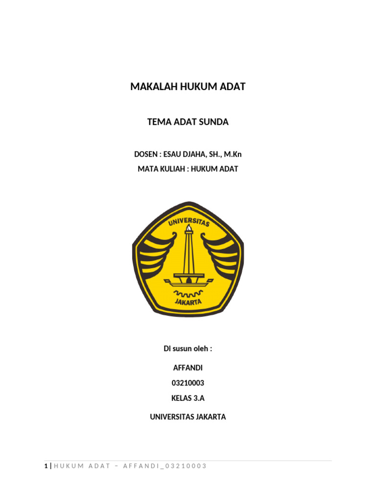 Makalah Hukum Adat Sunda Pdf