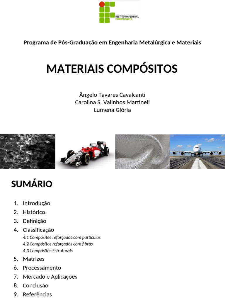 Materiais Compósitos: História e Aplicações | PDF | Material composto ...