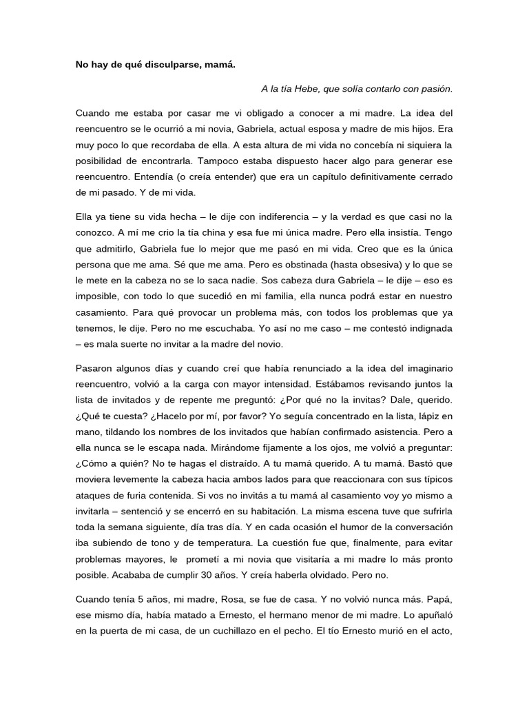 CUENTO TARRUELLA - No Hay de Que Disculparse Mamá | PDF