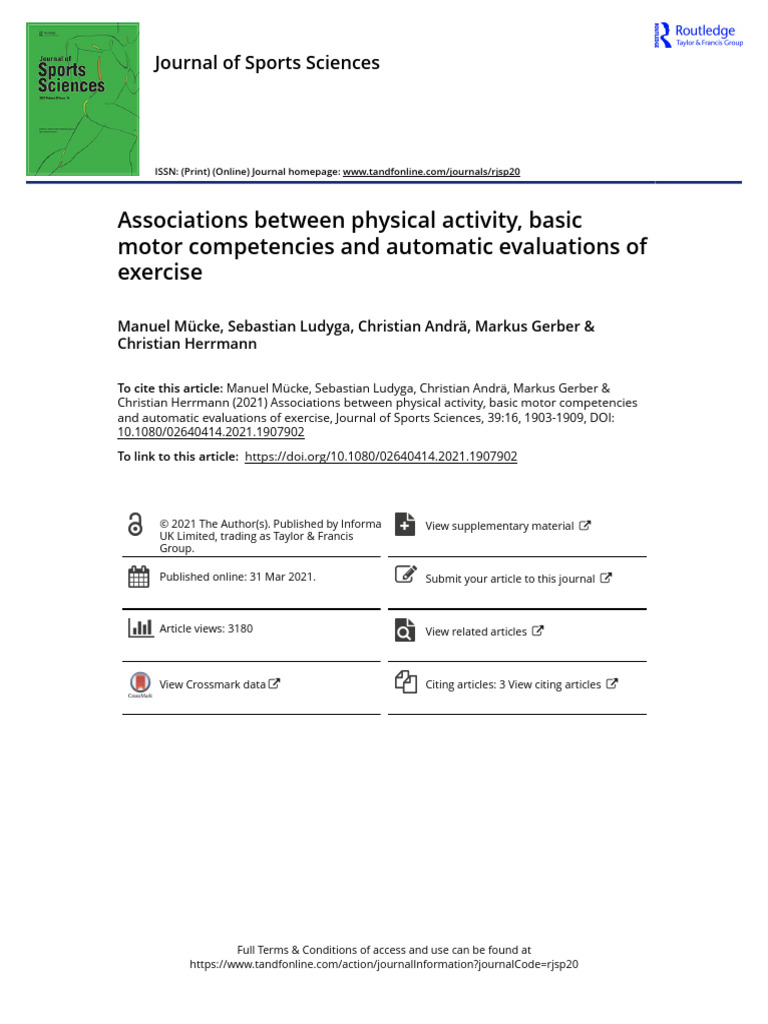 Associations Between Physical Activity Basic Motor Competencies and ...