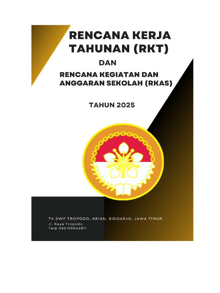 Rencana Kerja Tahunan TK DWP 2025 | PDF