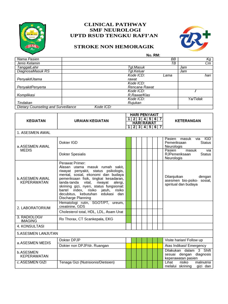 Pathway Stroke Non Hemoragik 2023-2025 | PDF