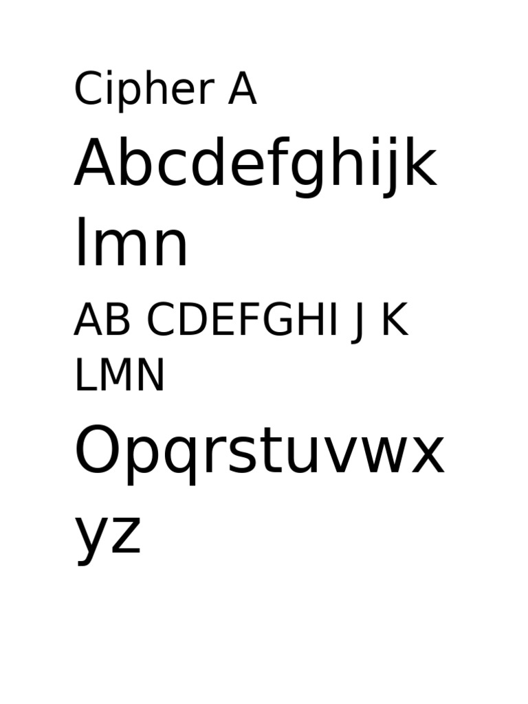 Cipher A | PDF