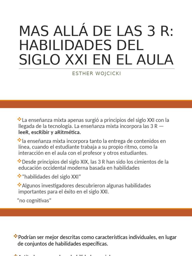 Habilidades del Siglo XXI en Educación | PDF | Aprendizaje | Las emociones