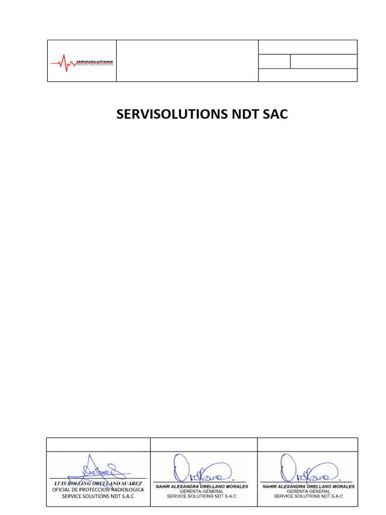 006.Plan de emergencia Radiologica - SERVISOLUTIONS NDT SAC. | PDF ...