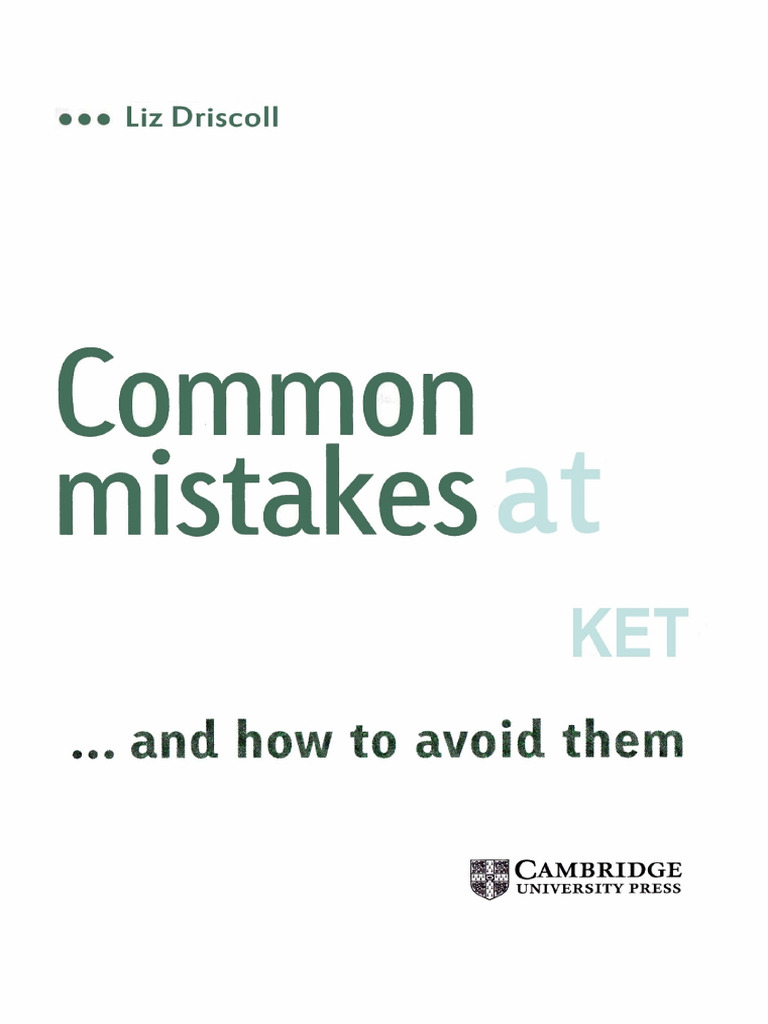 Common Mistakes at KET and How To Avoid Them Copia 1 | PDF