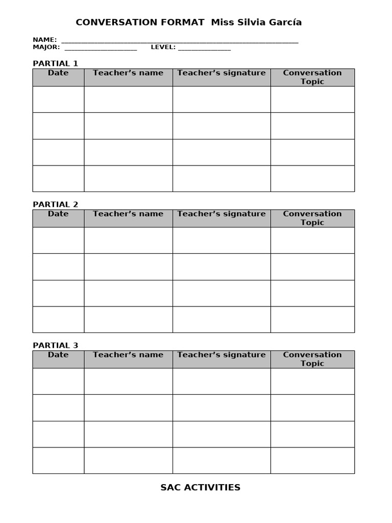 Student Conversation and Activity Log | PDF
