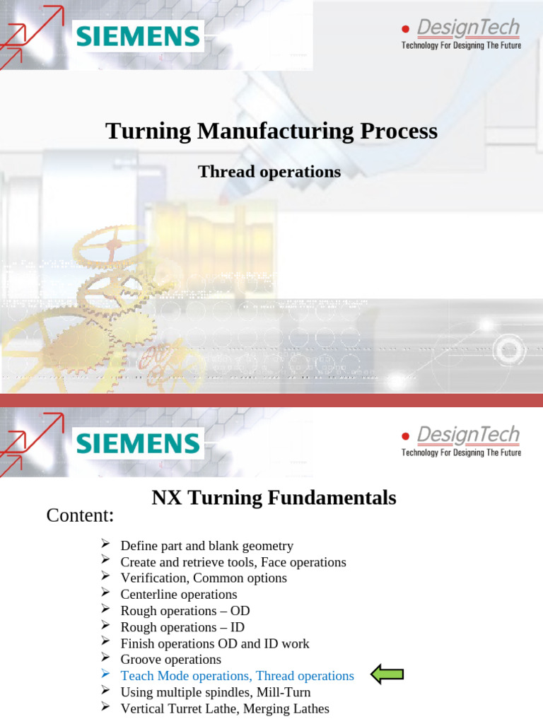 Threading Operations in Turning Process | PDF | Mechanical Engineering