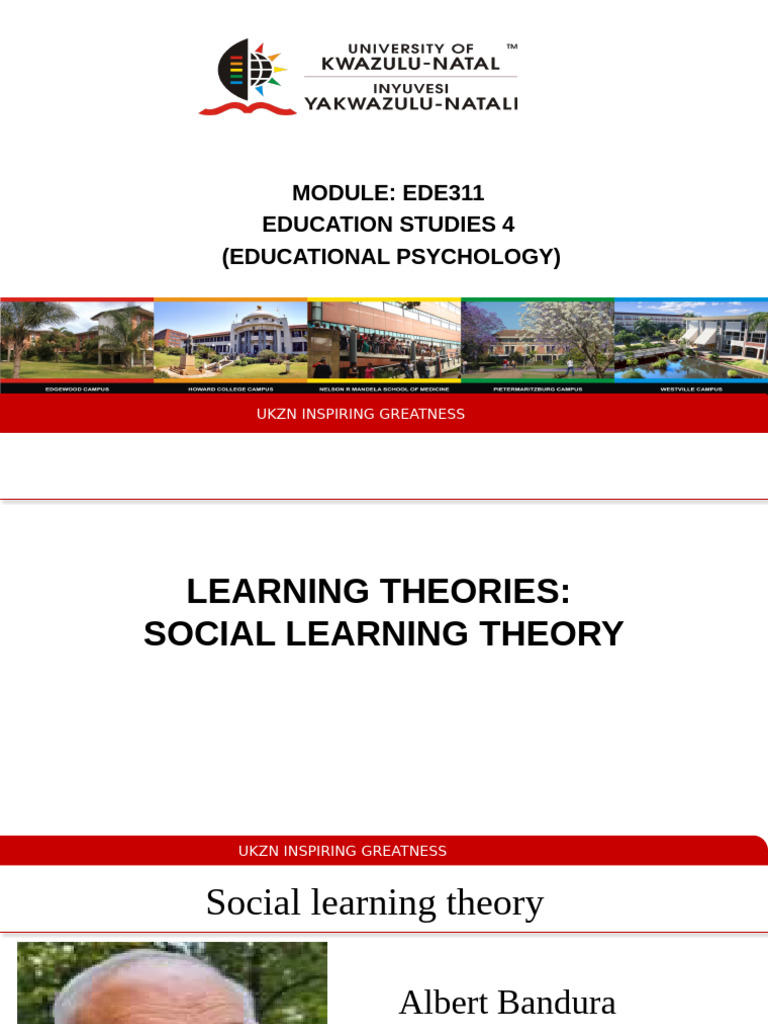 Social Learning Theory Overview | PDF | Self Efficacy | Behaviorism