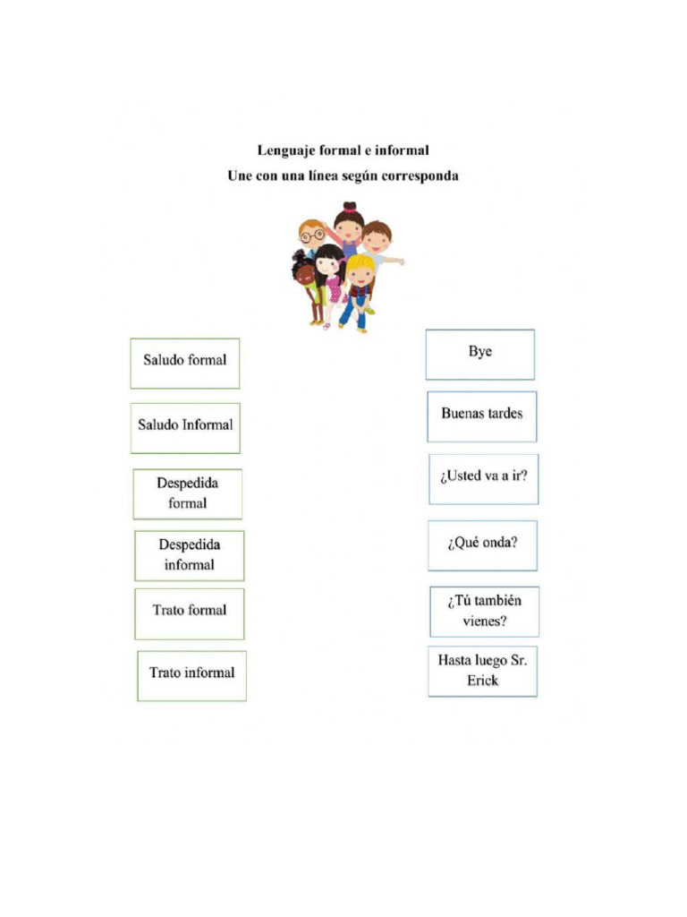 Actividades Lenguaje Formal e Informal | PDF