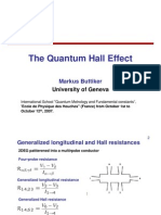 Markus Buttiker - The Quantum Hall Effect