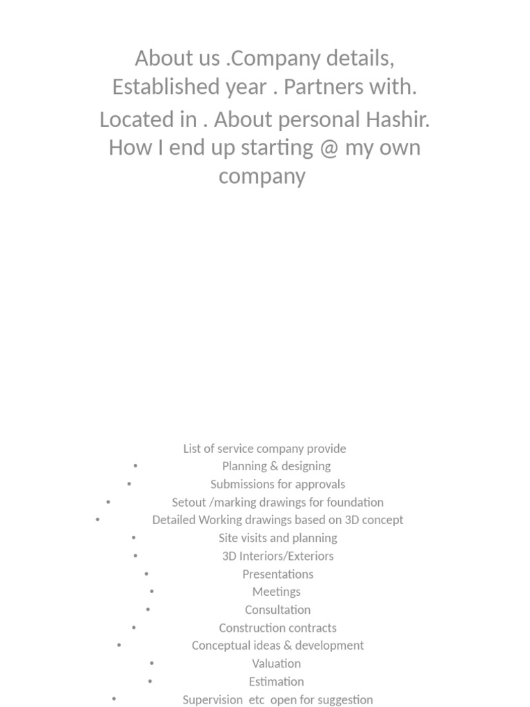 Architectural Services Overview | PDF