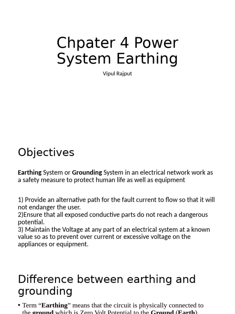 Understanding Power System Earthing | PDF