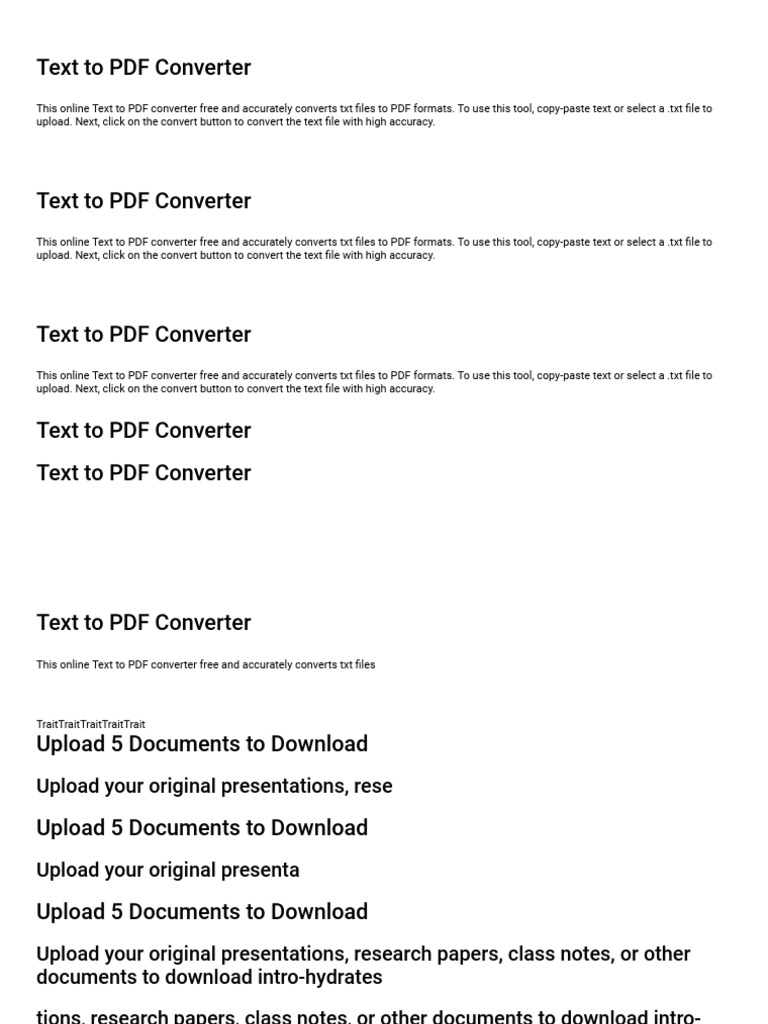 Free Online Text to PDF Converter | PDF