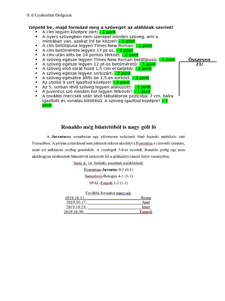 9d Dolgozat | PDF