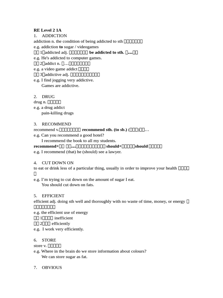 RE Level 2 1A | PDF