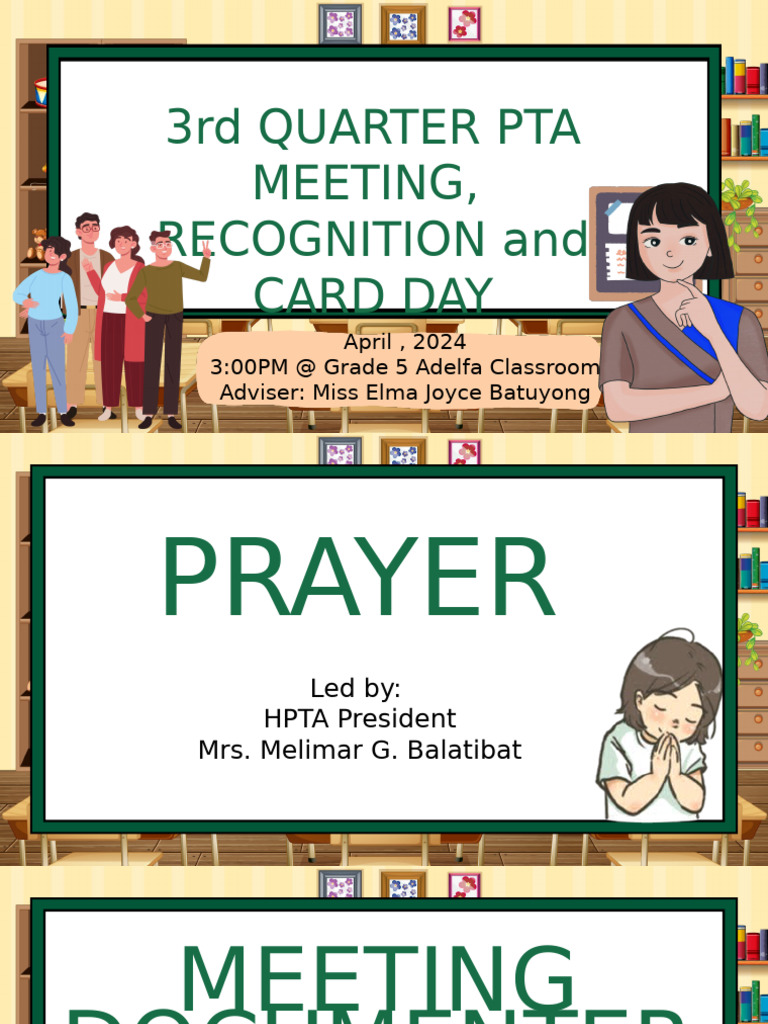 3rd Quarter PTA Meeting Agenda 2024 | PDF | Classroom