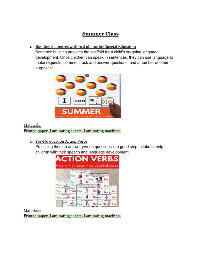 Summer Class | PDF