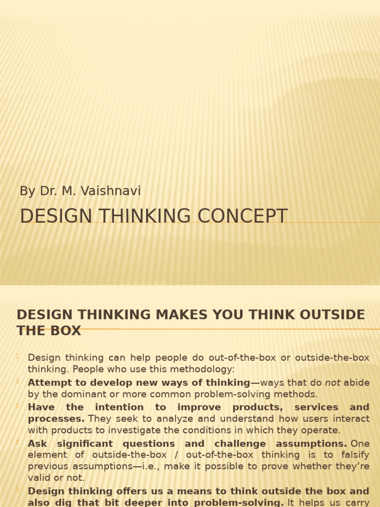 Design Thinking - Concept | PDF | Design Thinking | Thought