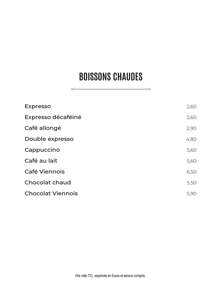 Menu des boissons chez Maxime | PDF | Thé | Whisky