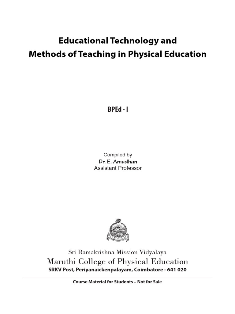 Educational Technology and Methods of Teaching - BPEd | PDF | Teachers ...