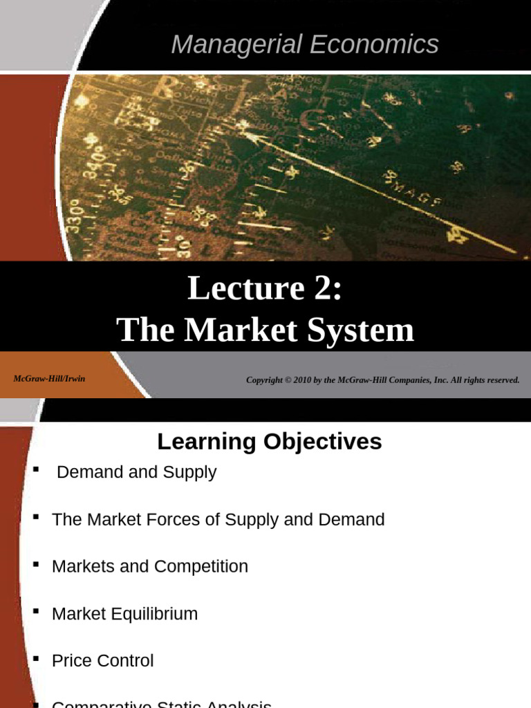 Lecture 2 - Market System | PDF | Supply (Economics) | Demand