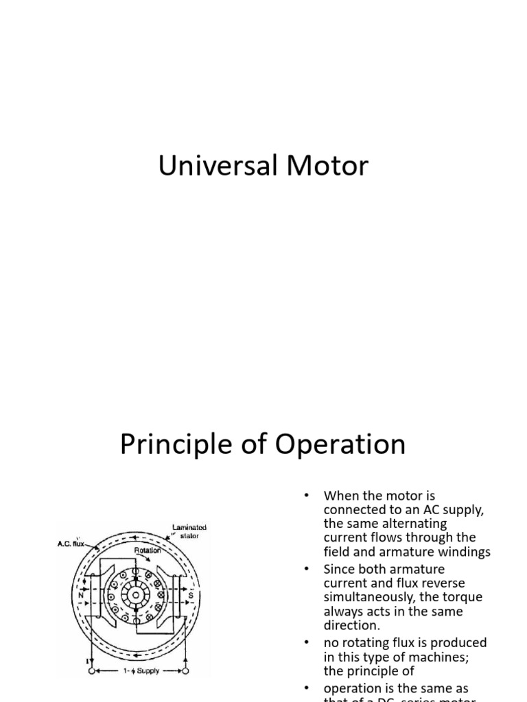 Universal Motor and Servo Motor Overview | PDF | Electric Motor ...