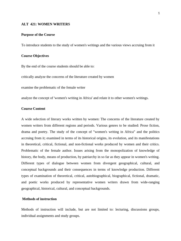 Women's Writing and Gender Studies | PDF | Feminism | Gender Studies