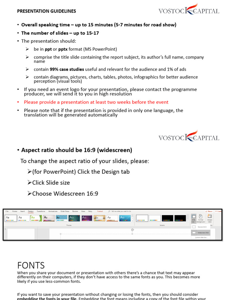 Presentation Guidelines | PDF