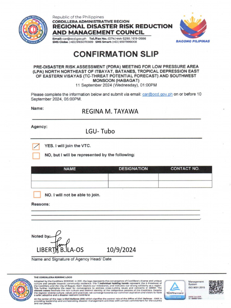 Confirmation | PDF