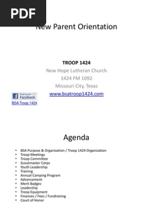 New Parent Orientation Presentation