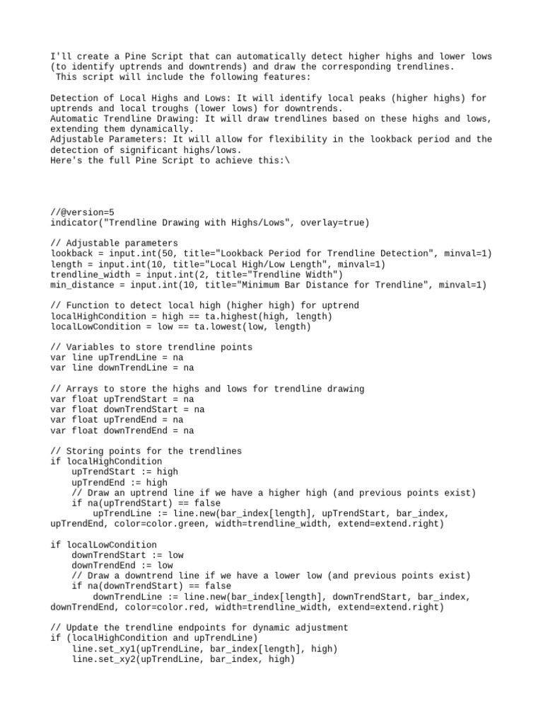 Automated Trendline Detection Script | PDF | Applied Mathematics ...