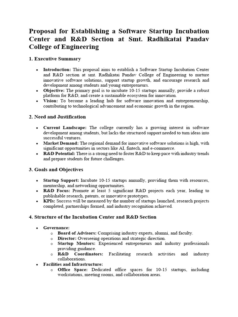 Incubation Center Pdf Startup Company Small Business Entrepreneurs