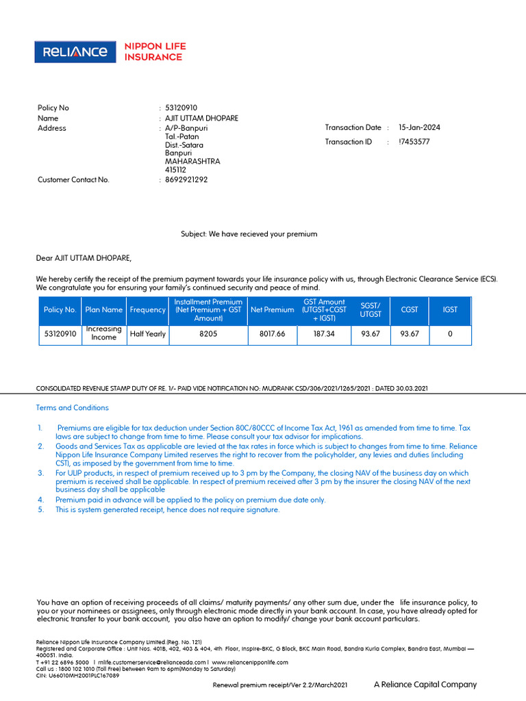 Insurance Fy 23-24 II | PDF | Insurance | Taxes