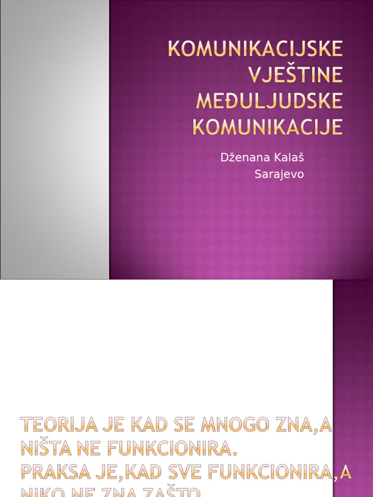 Interpersonalna Komunikacija | PDF