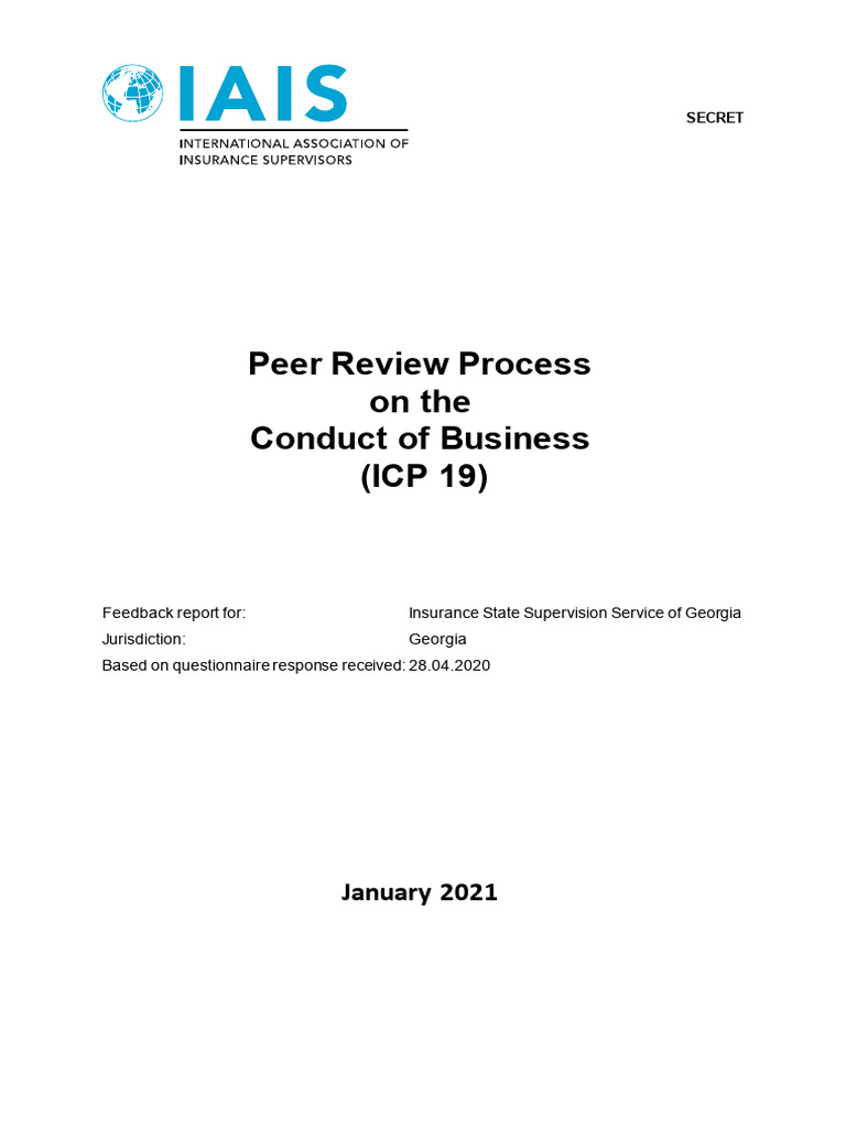 ICP 19 Conduct of Business Review | PDF | Insurance | Business