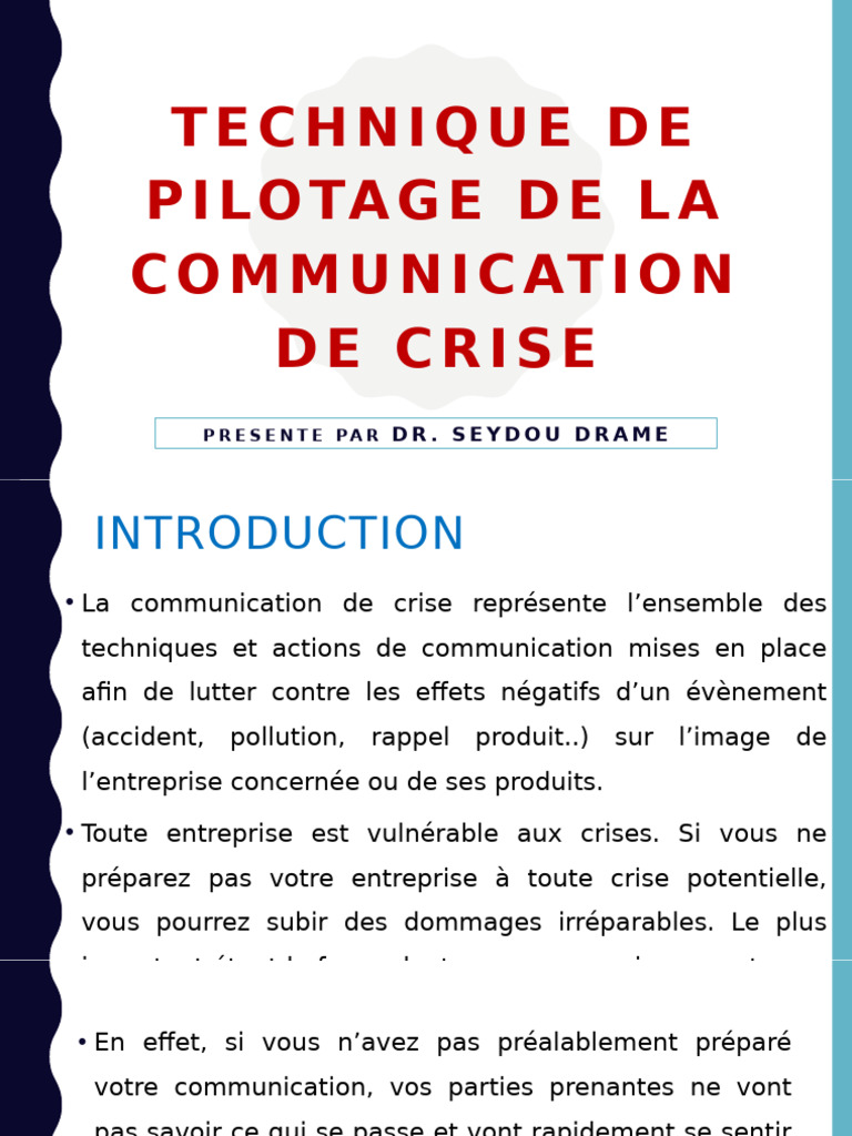 Techniques de Communication de Crise | PDF | la communication | Business