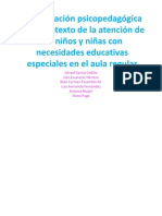 La evaluación psicopedagógica en el contexto de la