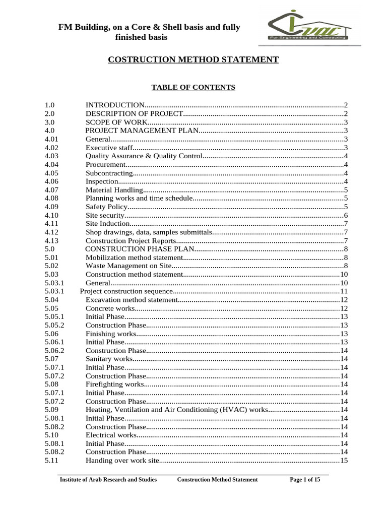 03-Construction Method Statement | PDF | Recycling | Waste