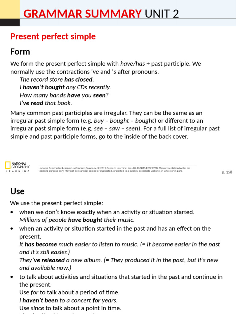 Life 2e BrE Inter SB U02 Grammar Summary | PDF | Language Mechanics ...