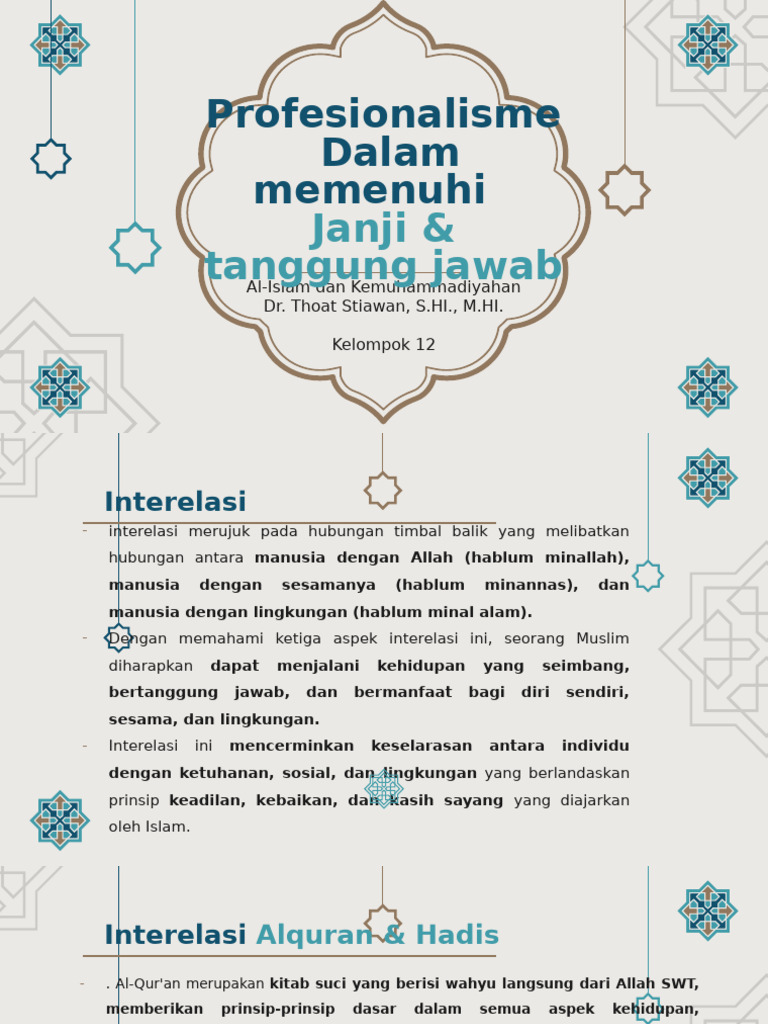 Profesialisme dalam memenuhi janji dan tanggung jawab AIK | PDF